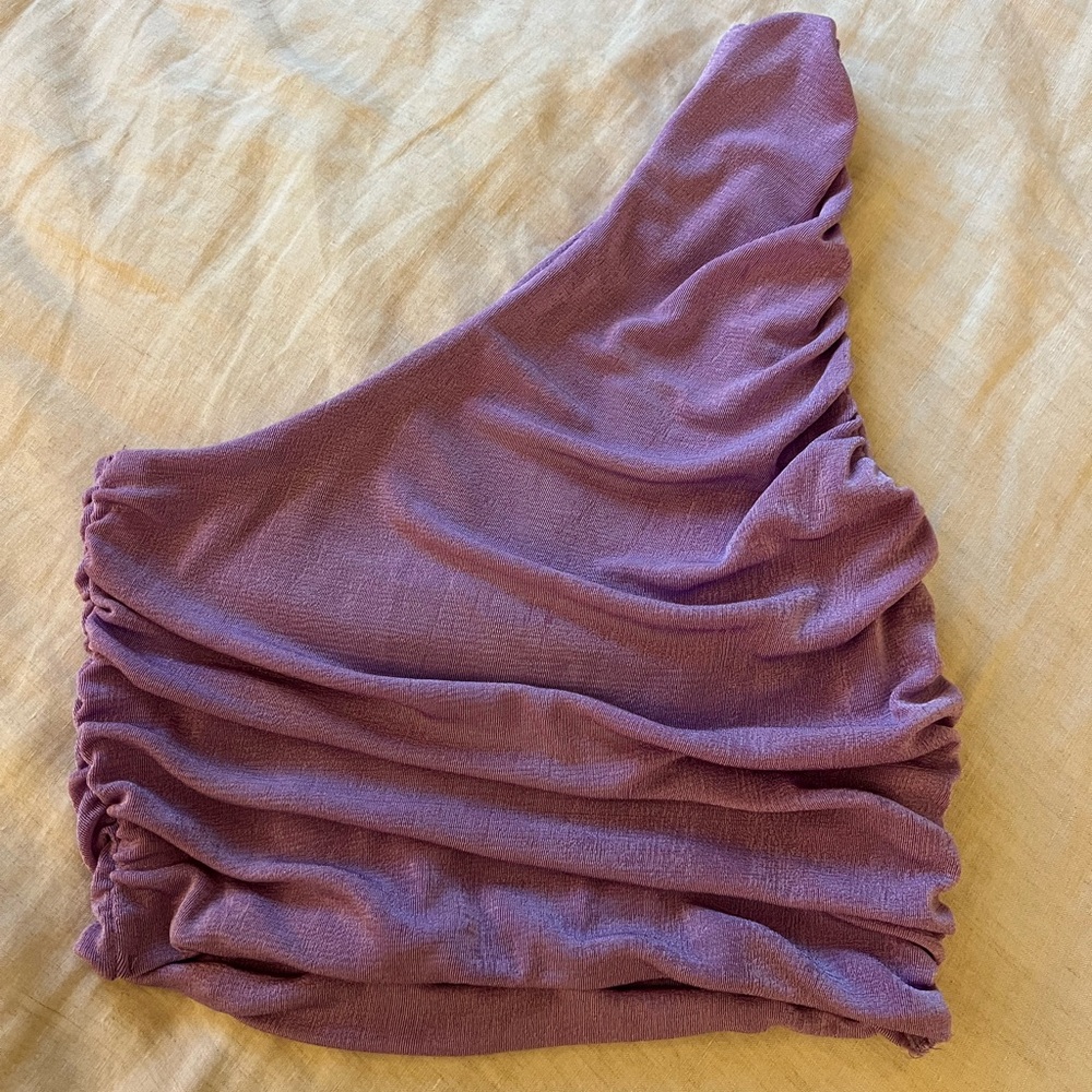 Purple One-Shoulder Top
